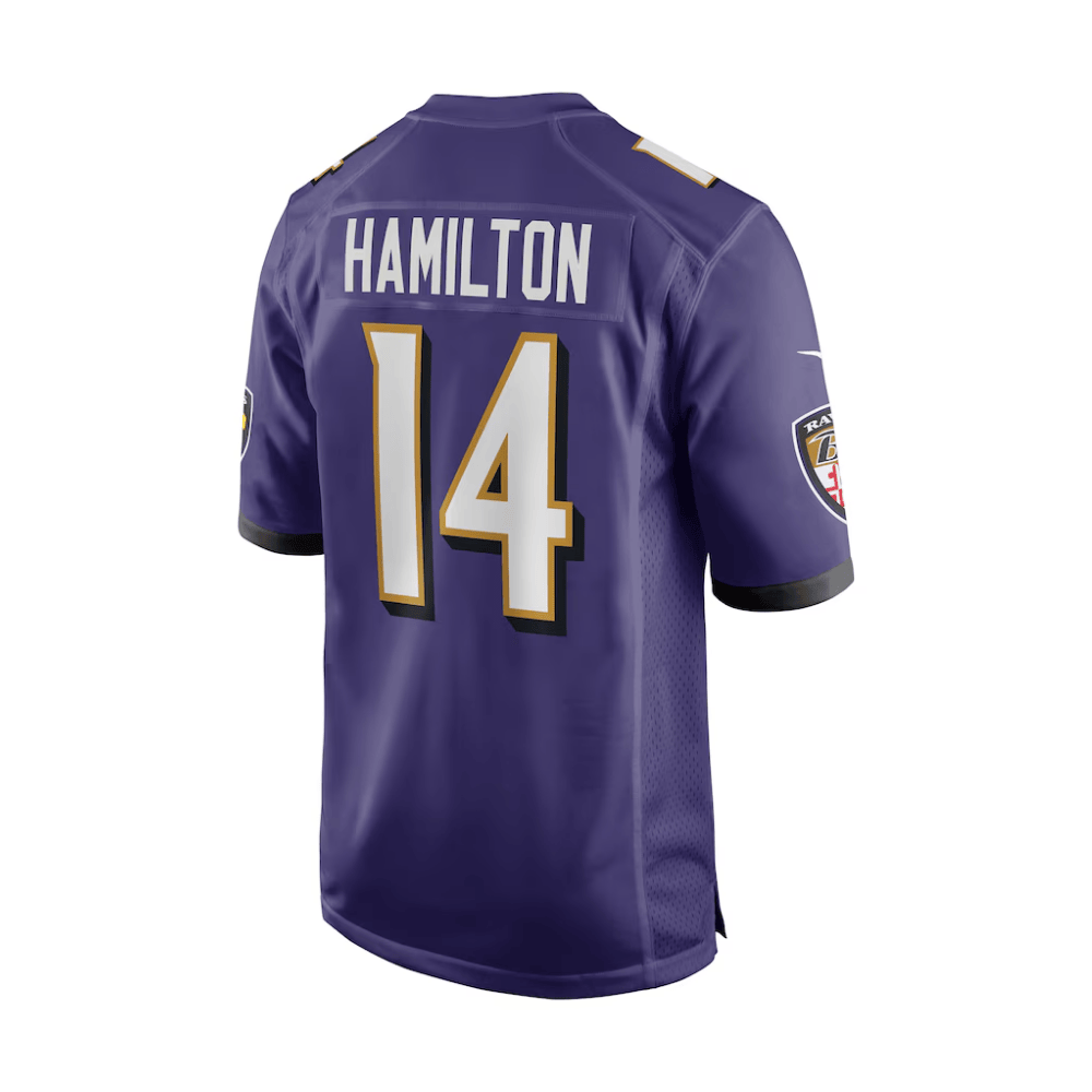 Kyle Hamilton Baltimore Ravens 2025 Pro Bowl Patch Game Men Jersey - Purple - Image 3
