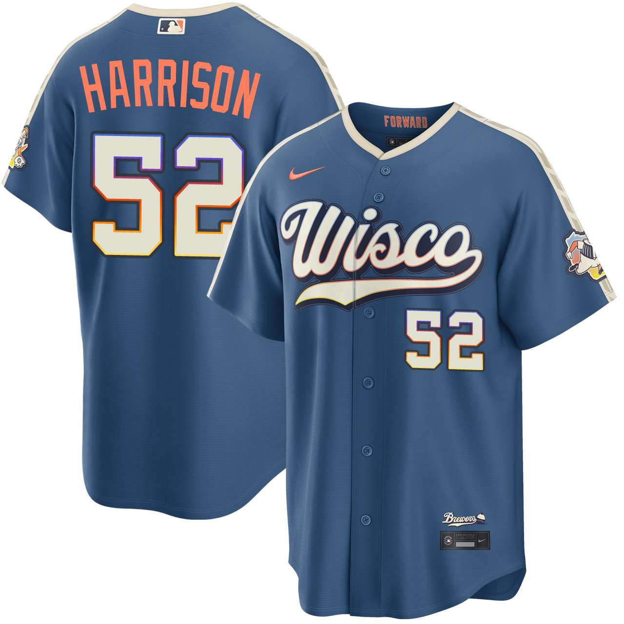 Kyle Harrison Milwaukee Brewers 2026 City Connect Stadium Jersey - Mineral Blue