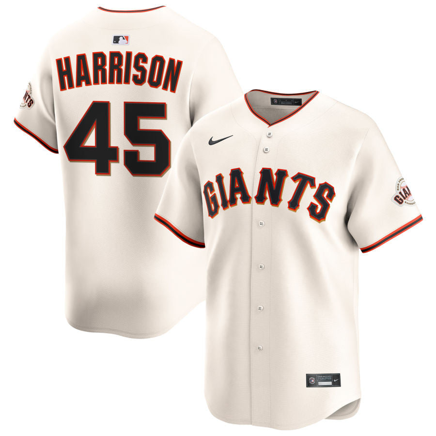 Kyle Harrison San Francisco Giants 2025 Cream Home Limited Jersey - Cream