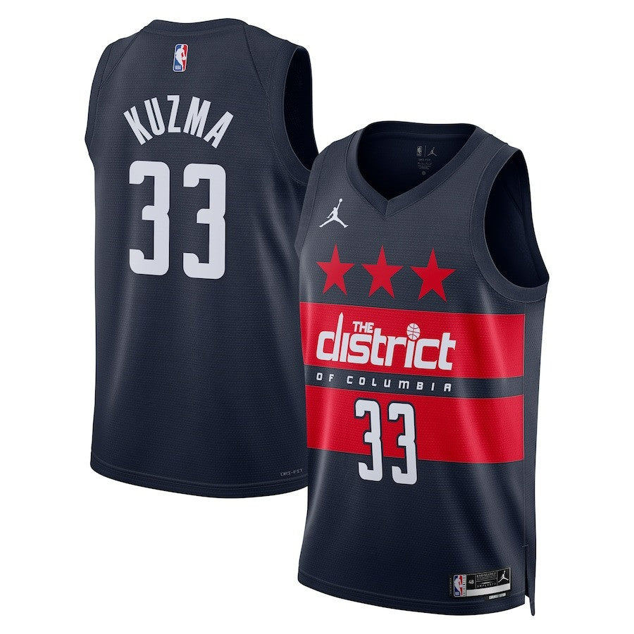 Kyle Kuzma Washington Wizards 2025 Statement Edition Swingman Jersey - Navy 1 Kyle Kuzma Washington Wizards 2025 Statement Edition Swingman Jersey - Navy