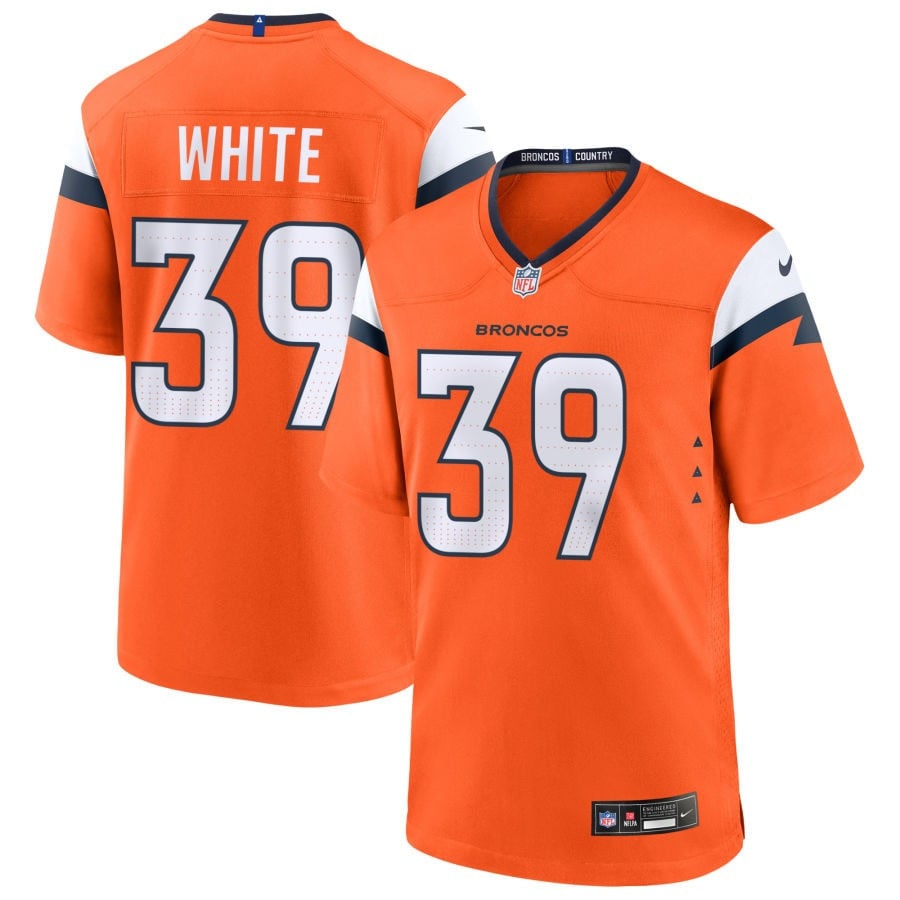 Kyrese White Denver Broncos 2025 Game Jersey - Orange