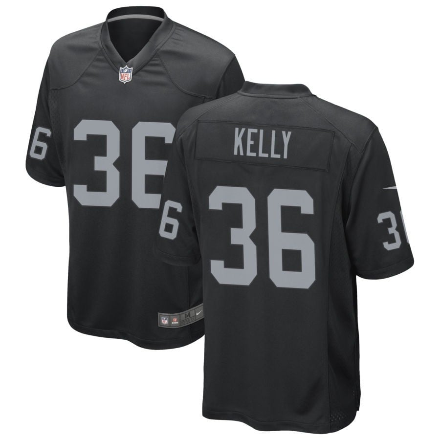 Kyu Blu Kelly Las Vegas Raiders 2025 Game Jersey - Black