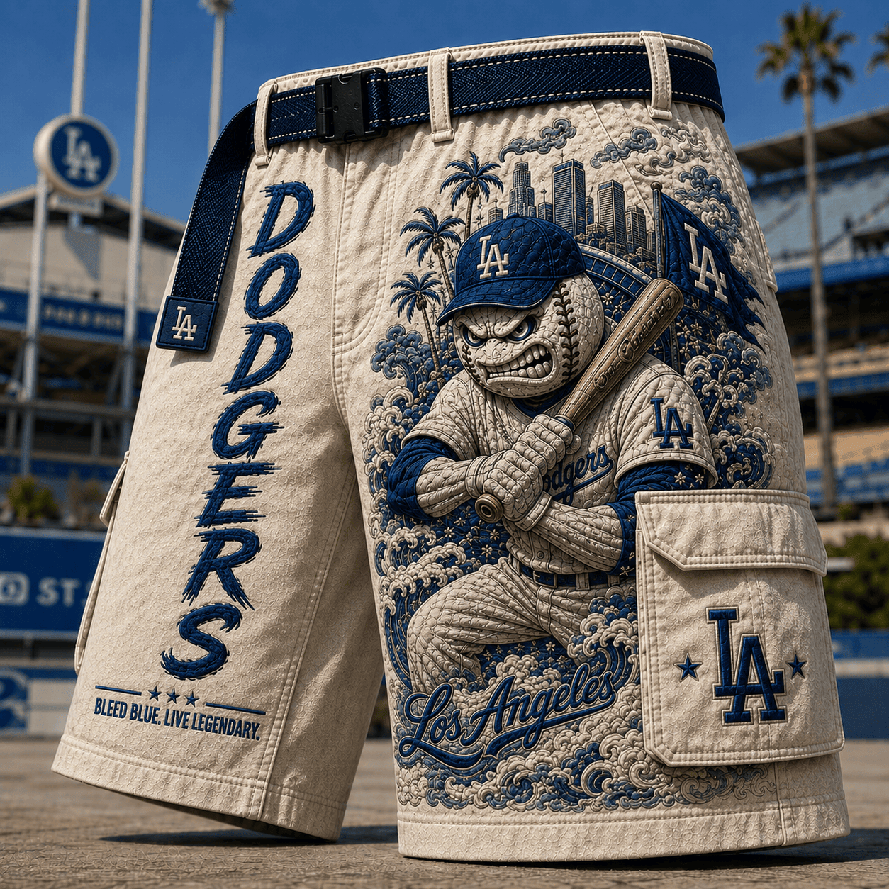 LA Dodgers Merch Bleed Blue Live Legendary Shorts Gifts For Baseball Lovers