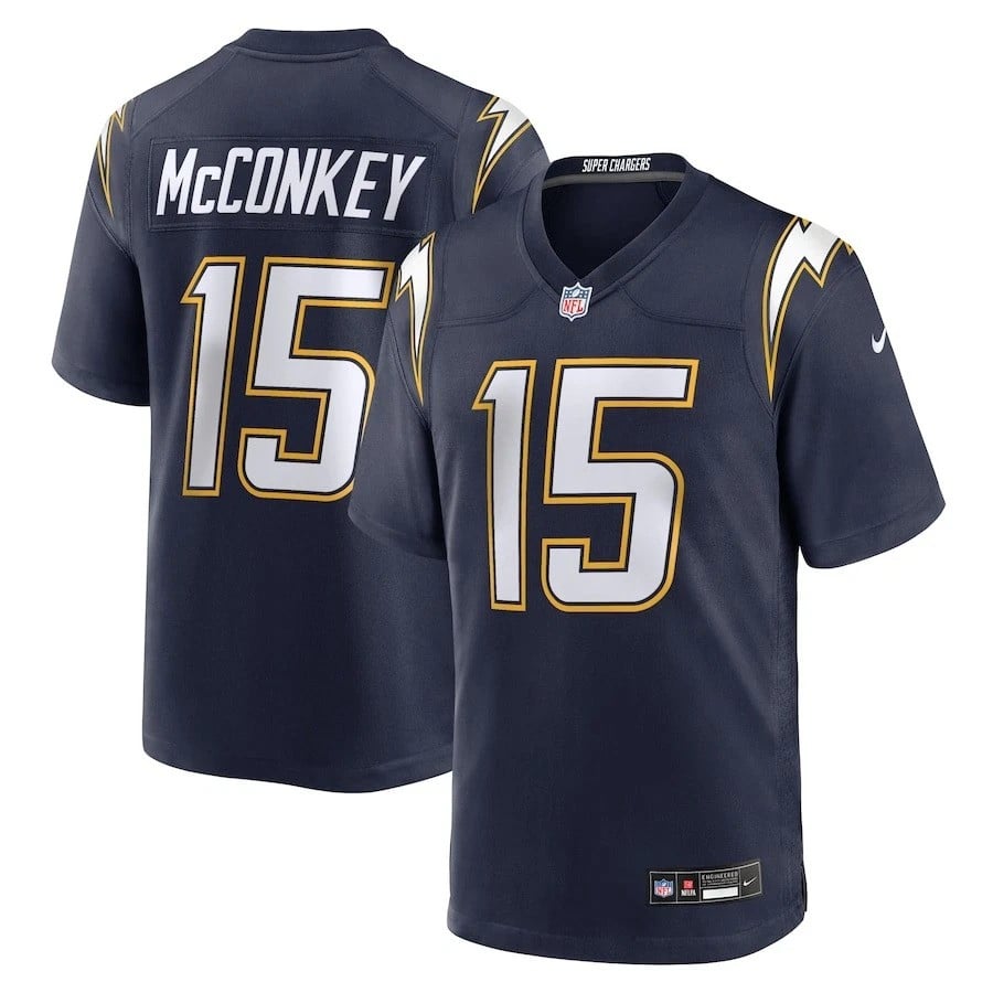 Ladd McConkey Los Angeles Chargers 2025 Alternate 2025 Game Jersey - Navy