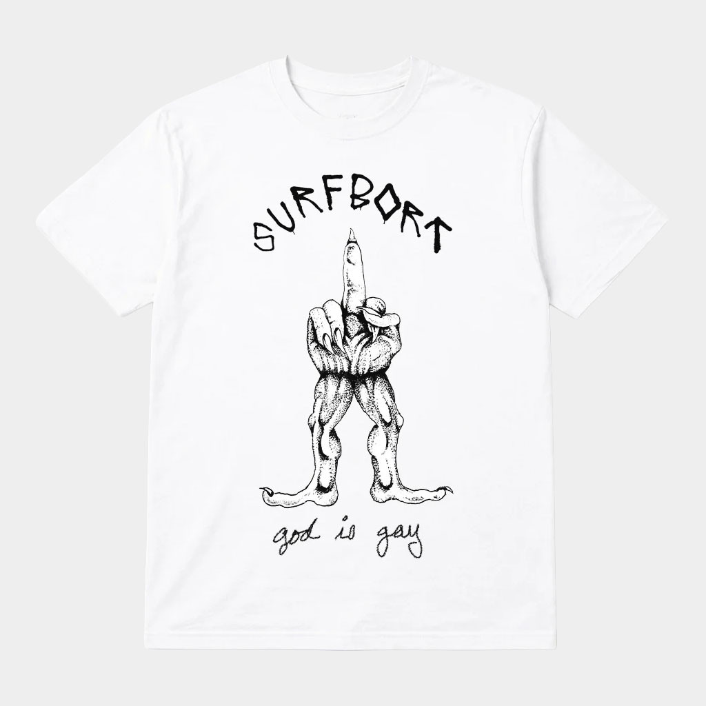 Lagoon Room Merch 2026 Surfbort God Is Gay T-Shirt Awesome Father's Day Gifts