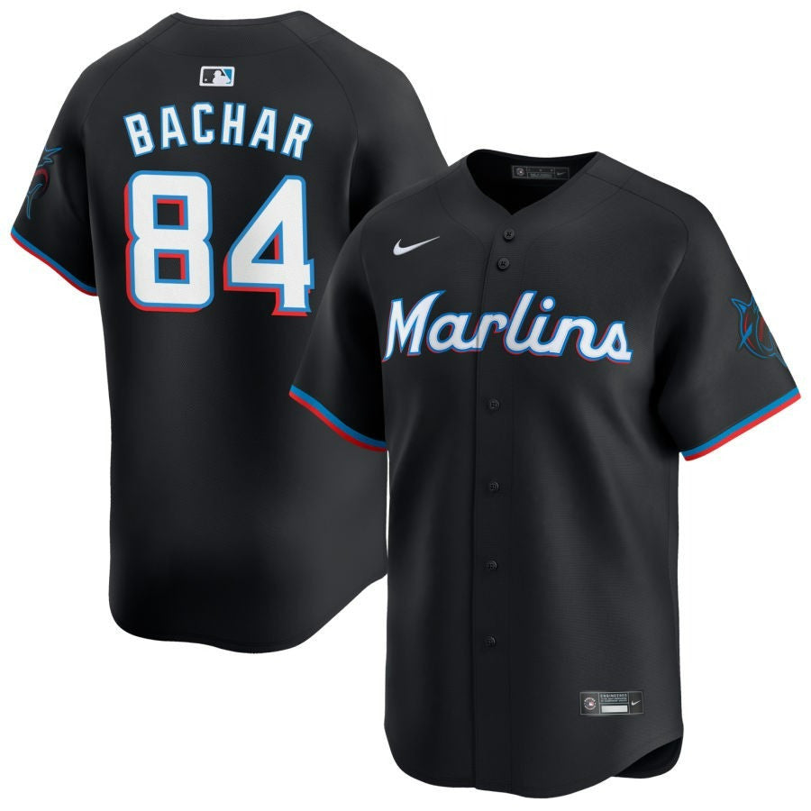 Lake Bachar Miami Marlins 2025 Alternate Limited Jersey ï¿½ï¿½ï¿½ Black