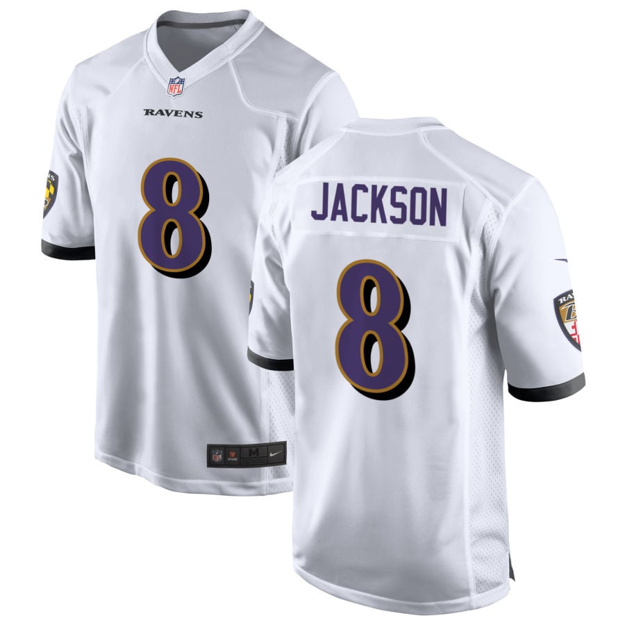 Lamar Jackson Baltimore Ravens 2025 Game Jersey - White