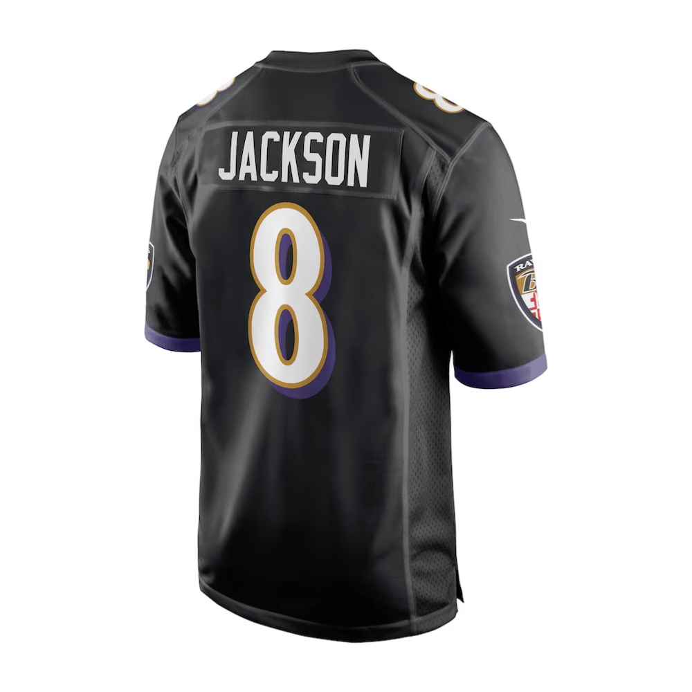 Lamar Jackson Baltimore Ravens 2025 Pro Bowl Patch Alternate Game Men Jersey - Black - Image 3