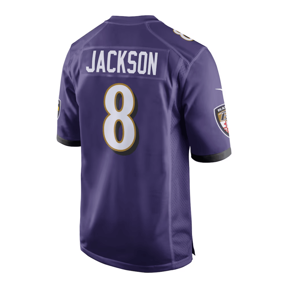 Lamar Jackson Baltimore Ravens 2025 Pro Bowl Patch Game Men Jersey - Purple - Image 3
