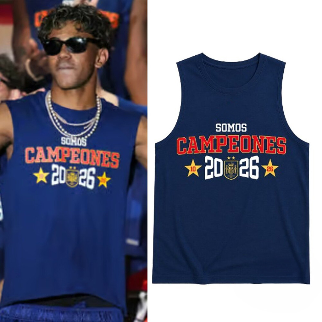 Lamine Yamal Spain 2026 FIFA World Cup Somos Campeones Parade Tank Top Spain WC Champions Merch