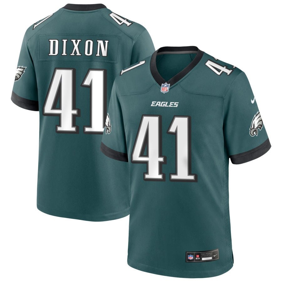 Lance Dixon Philadelphia Eagles 2025 Game Jersey - Midnight Green