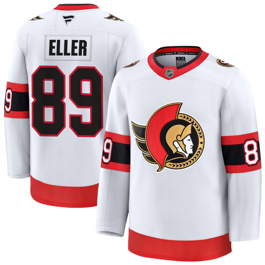 Larc Eller Ottawa Senators 2025 Away Jersey - White 1 Larc Eller Ottawa Senators 2025 Away Jersey - White
