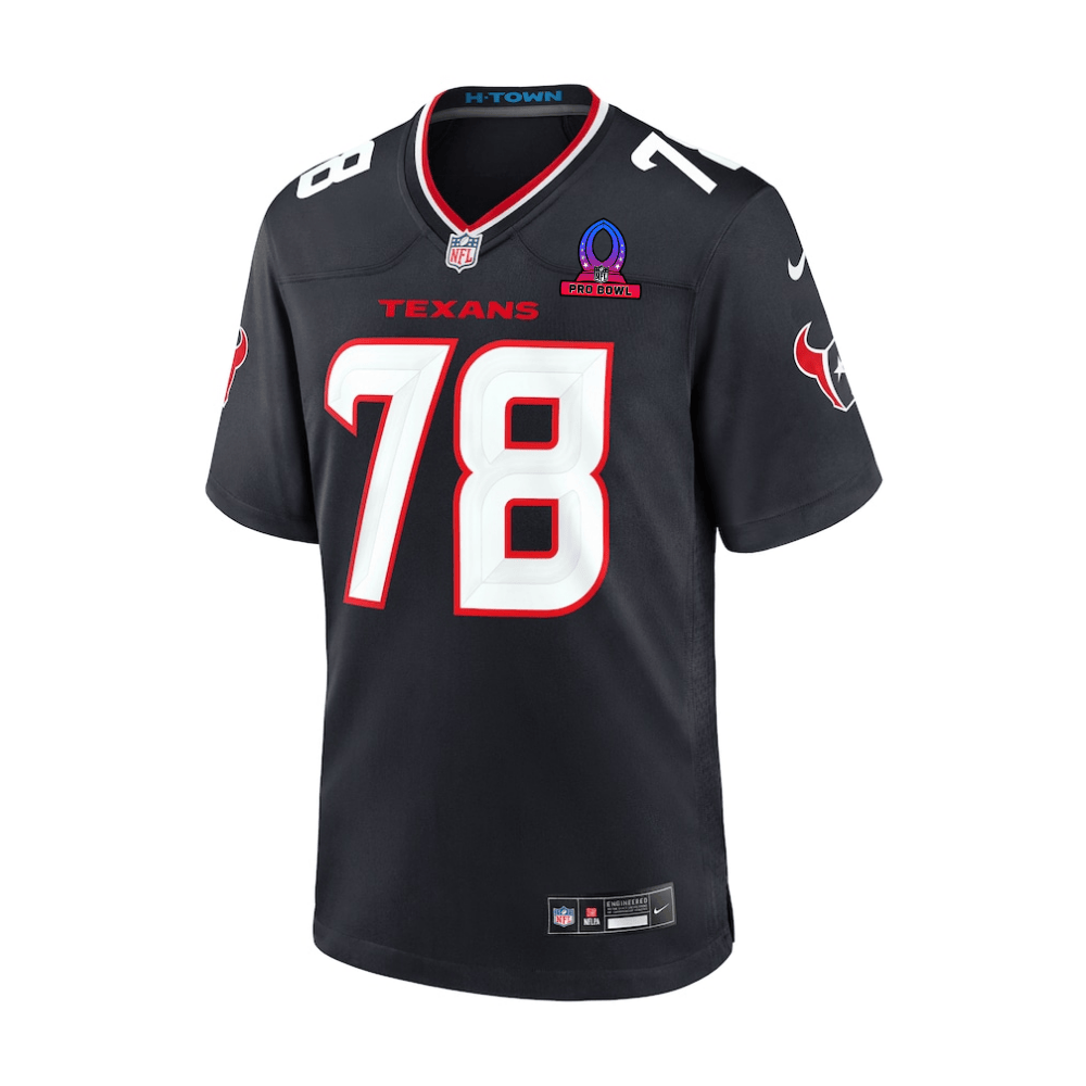 Laremy Tunsil Houston Texans 2025 Pro Bowl Patch Game Men Jersey - Navy - Image 2