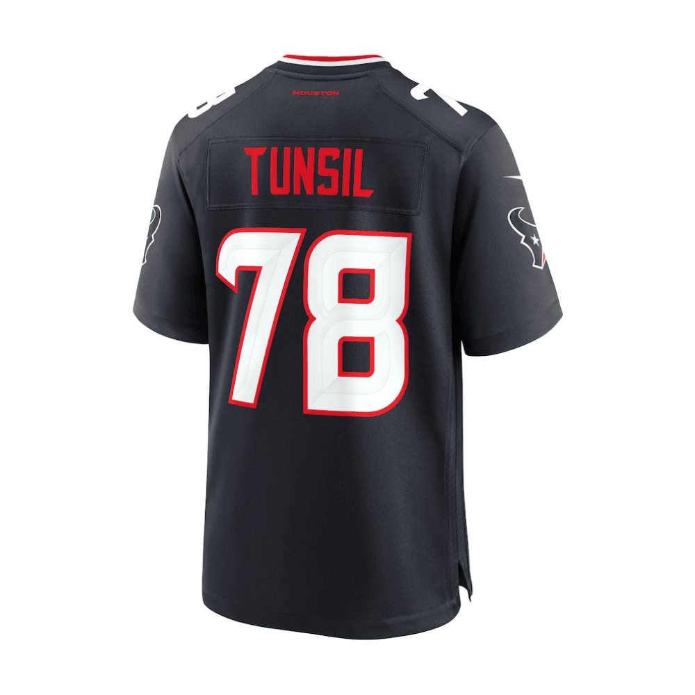 Laremy Tunsil Houston Texans 2025 Pro Bowl Patch Game Men Jersey - Navy - Image 3