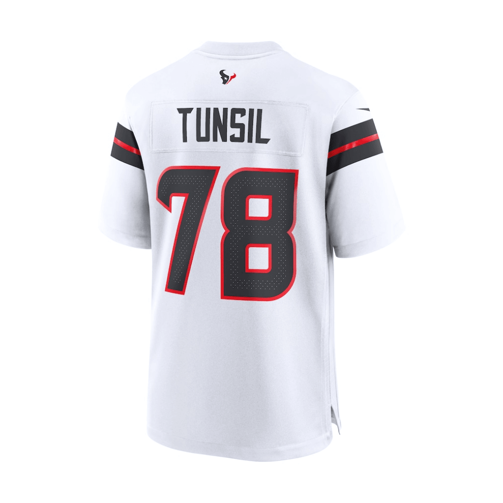 Laremy Tunsil Houston Texans 2025 Pro Bowl Patch Game Men Jersey - White - Image 3