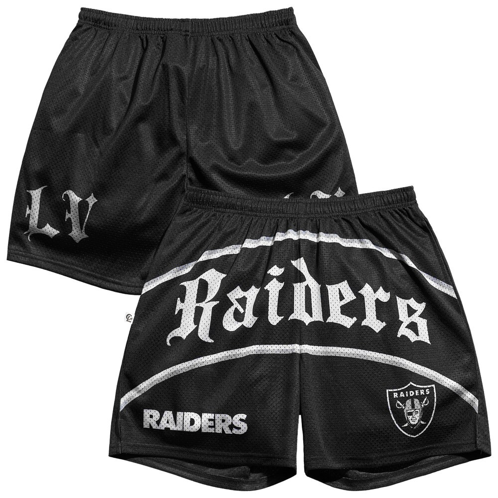 Las Vegas Raiders Merch - Men's Chalk Line Victorian Retro Shorts, Black - Best Football Christmas Gifts