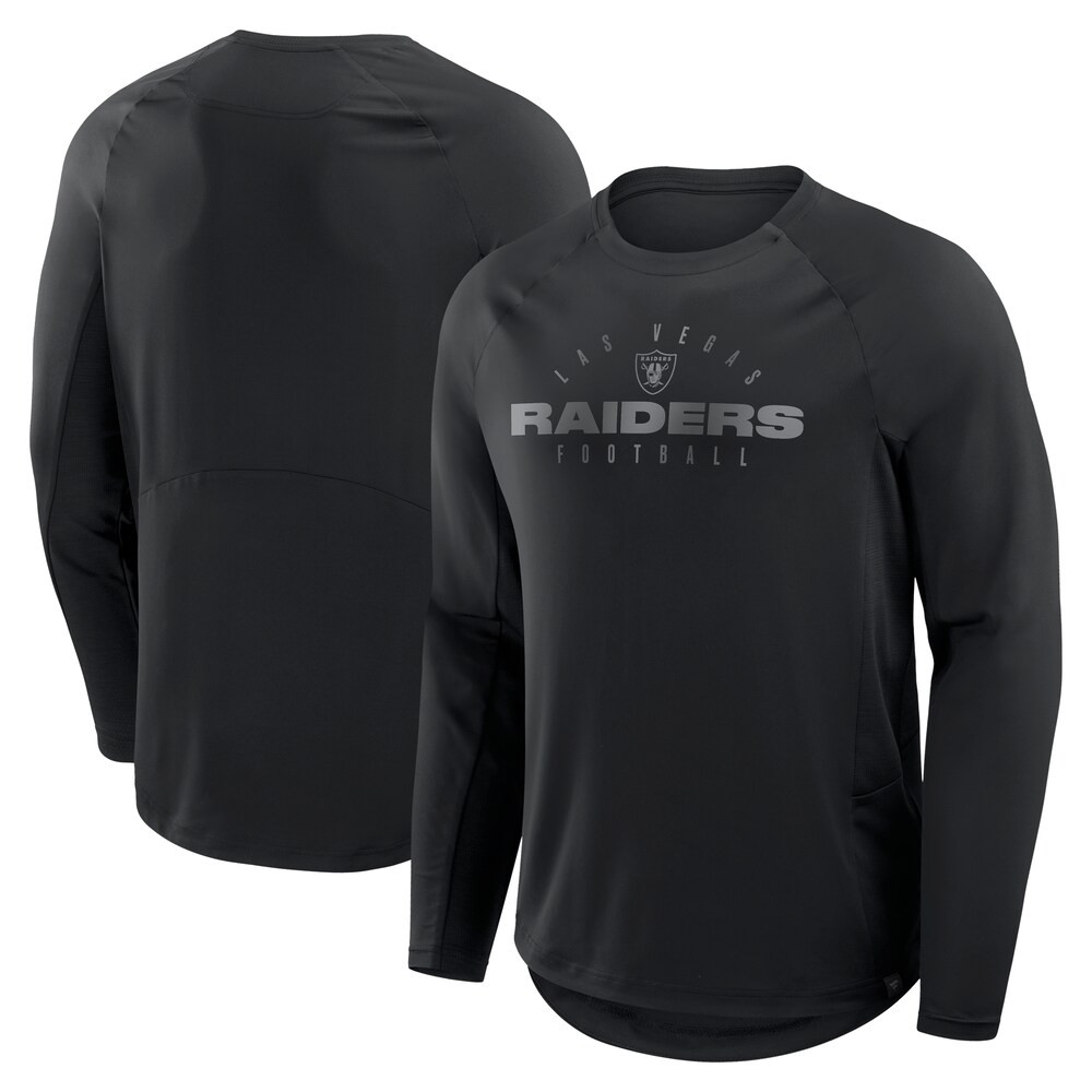 Las Vegas Raiders Merch - Men's Fanatics Coverage Scheme Long Sleeve T-Shirt, Black - Football Based Gifts