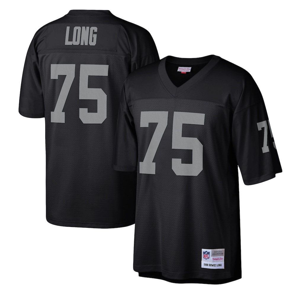 Las Vegas Raiders Merch - Men's Howie Long Legacy Replica Jersey, Black - Mitchell & Ness - Best Football Gifts For Adults