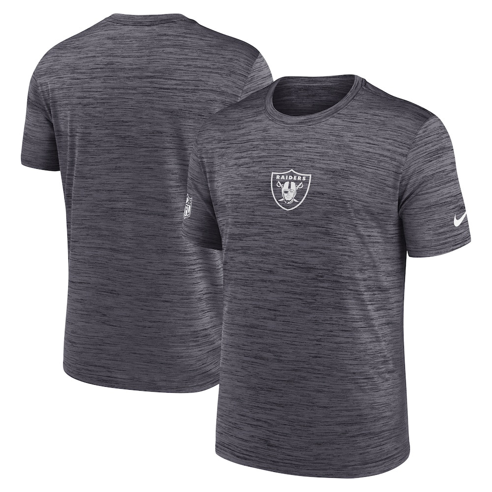 Las Vegas Raiders Merch - Men's Sideline Velocity Dri-FIT T-Shirt, Black - Best Football Gifts For Adults