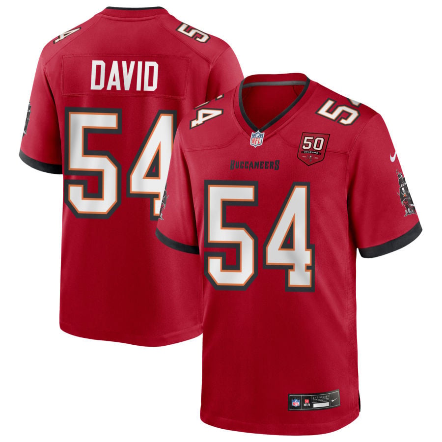 Lavonte David Tampa Bay Buccaneers 2025 50th Season Game Jersey - Red
