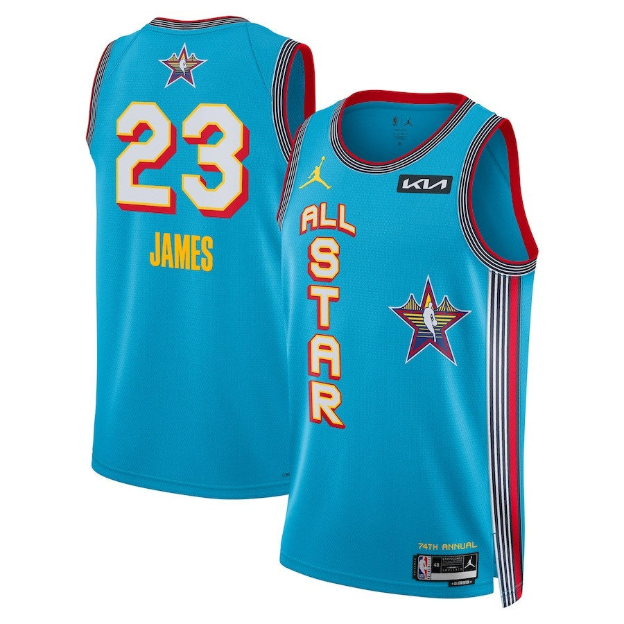 LeBron James 2025 NBA All-Star Game Swingman Player Light Blue Jersey 1 LeBron James 2025 NBA All-Star Game Swingman Player Light Blue Jersey