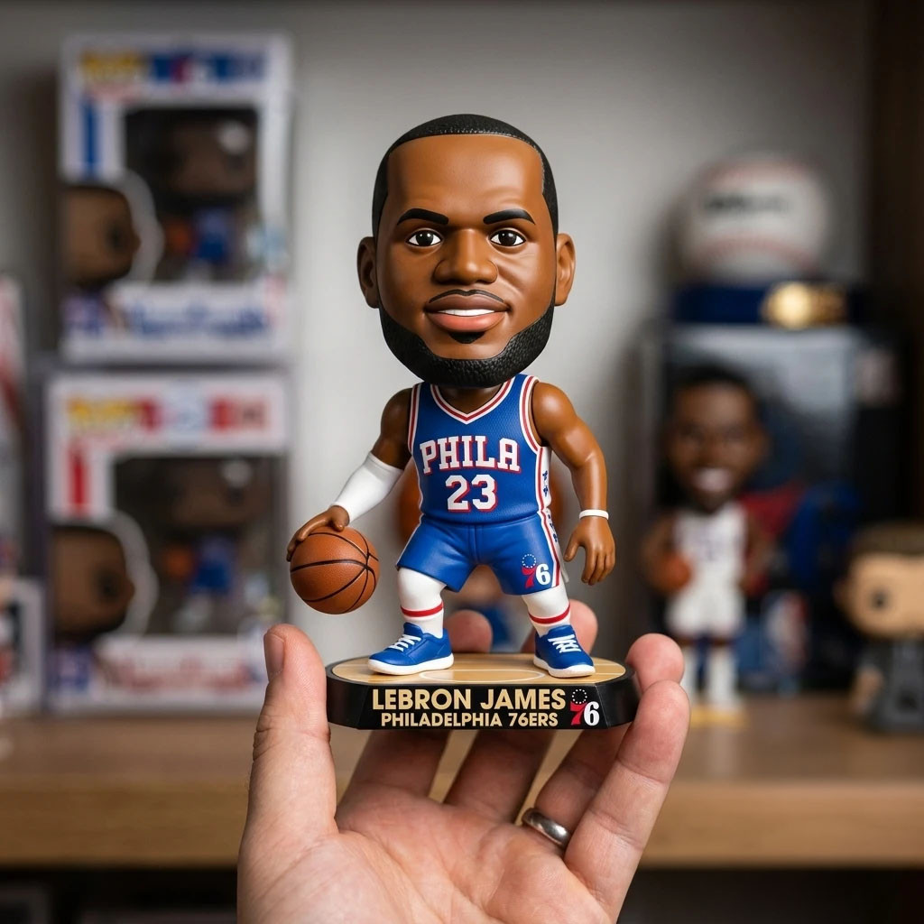 LeBron James Funko Pop #23 LeBron James Philadelphia 76ers Merch Gift For Basketball Fans