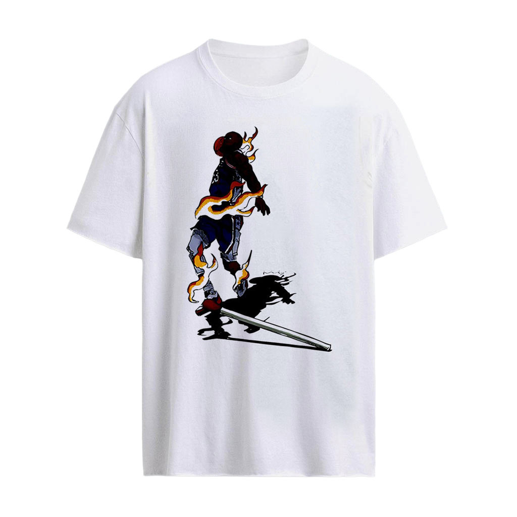 Lebron James Philadelphia 76ers matchstick fire shirt