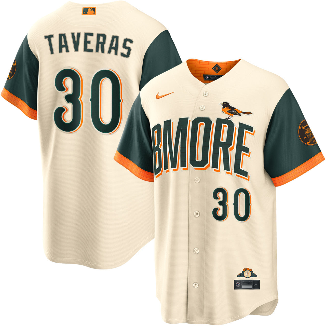 Leody Taveras Baltimore Orioles 2026 City Connect Jersey - Cream