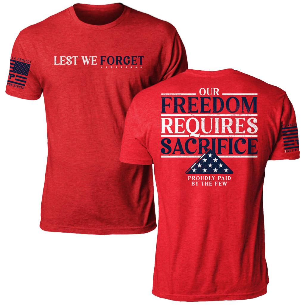 Lest We Forget T-Shirt Patriotic Military Sacrifice Graphic Shirt Gifts Ideas For Veteran Dad