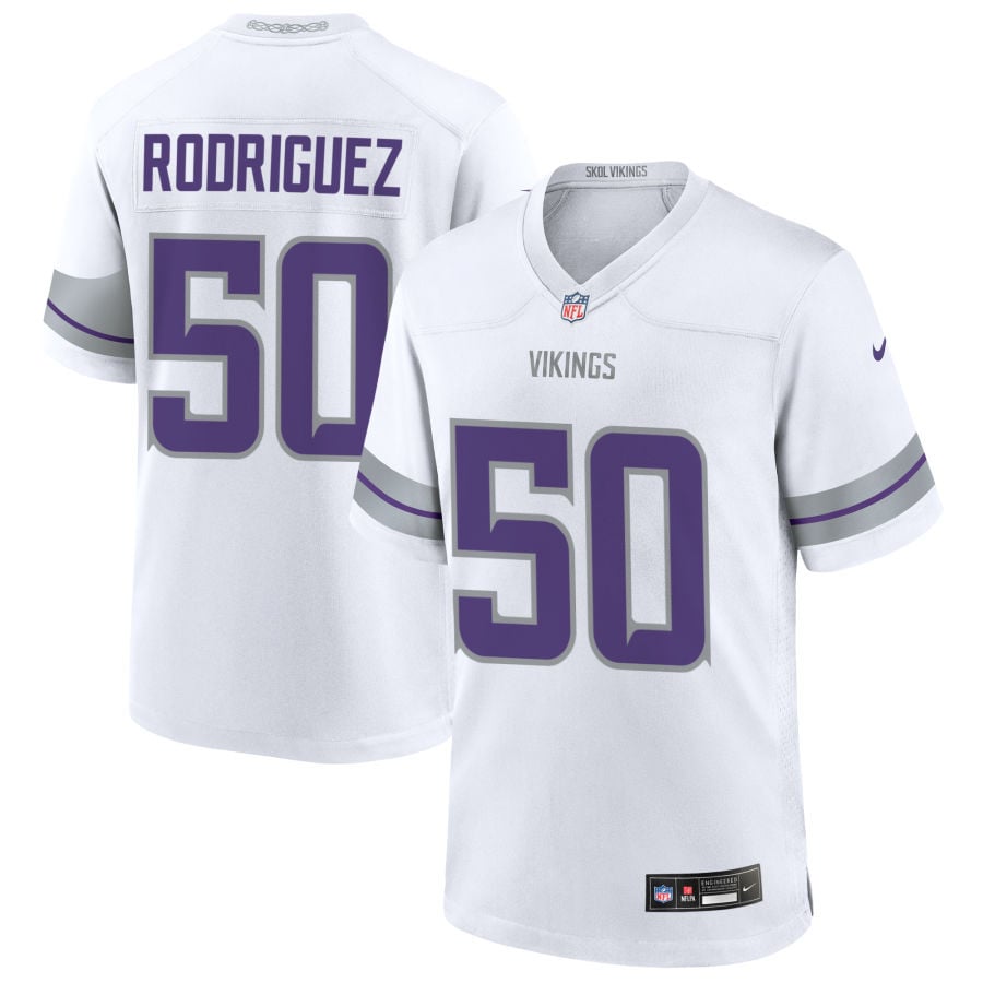 Levi Drake Rodriguez Minnesota Vikings 2025 Alternate Game Jersey - White