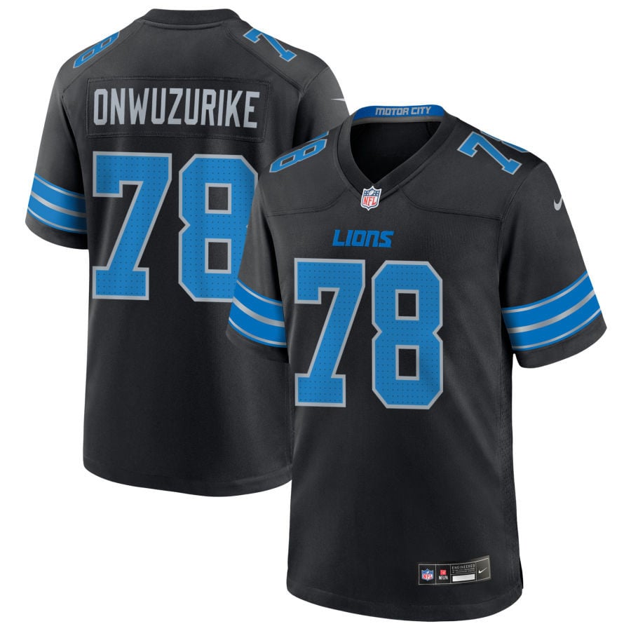 Levi Onwuzurike Detroit Lions 2025 Alternate Game Jersey - Black