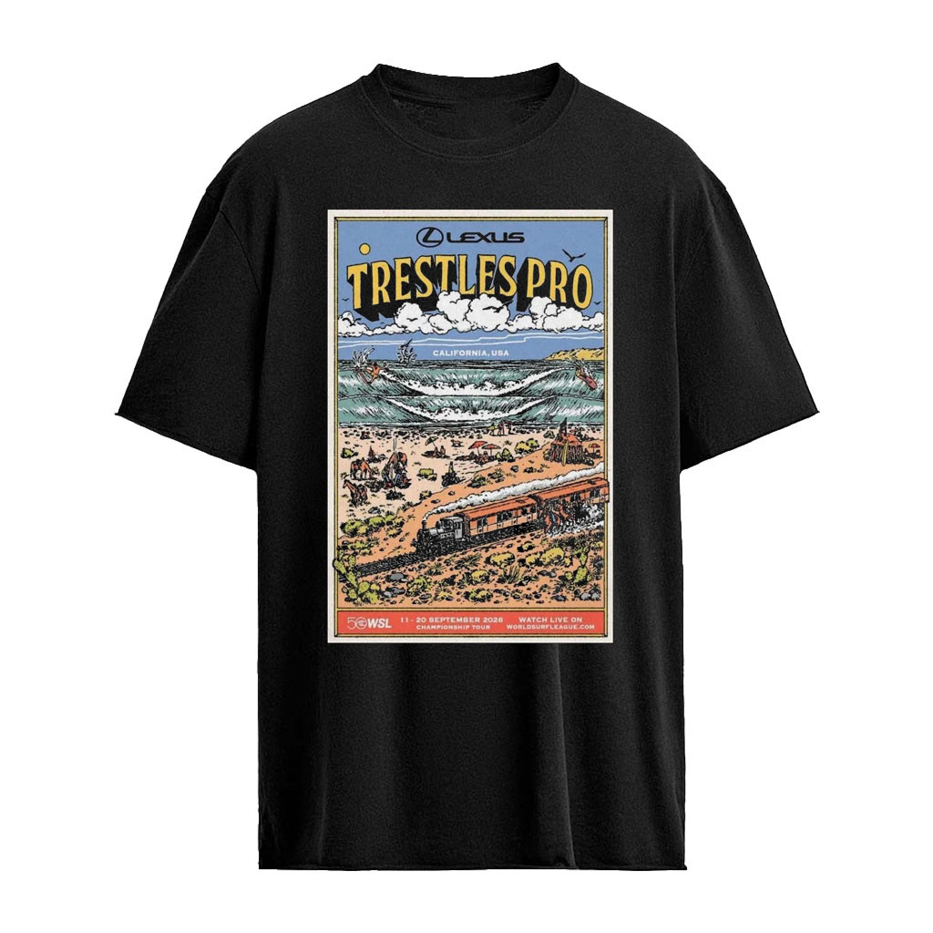 Lexus Trestles Pro 2026 Poster, Lower Trestles San Clemente California Surfing Championship Tour T-Shirt