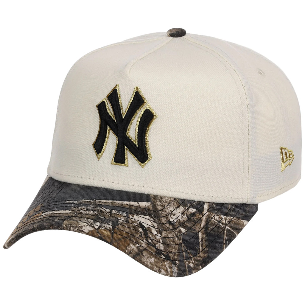 Lids Hat Drop Black Realtree Chrome Collection Merch NY Yankees New Era Hat Baseball Fan Gear
