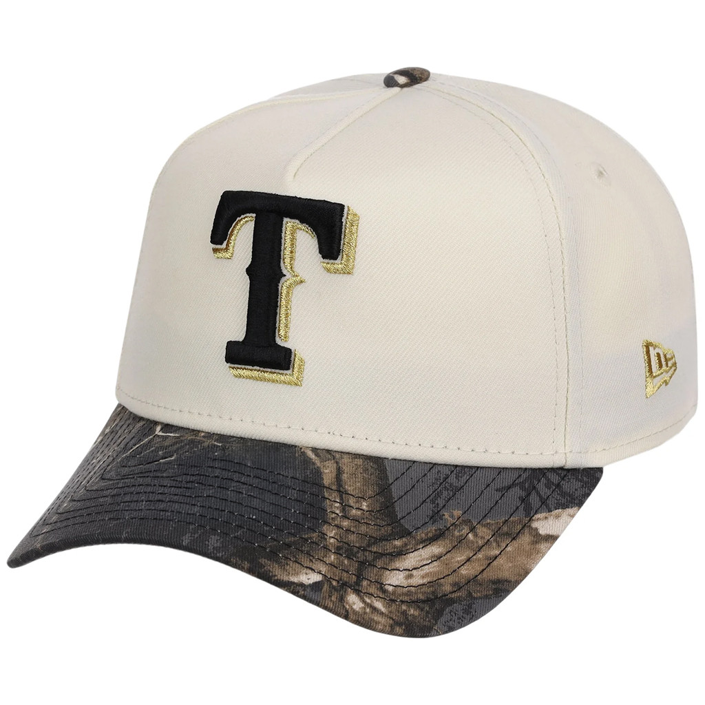 Lids Hat Drop Black Realtree Chrome Collection Merch Texas Rangers New Era Embroidered Hat