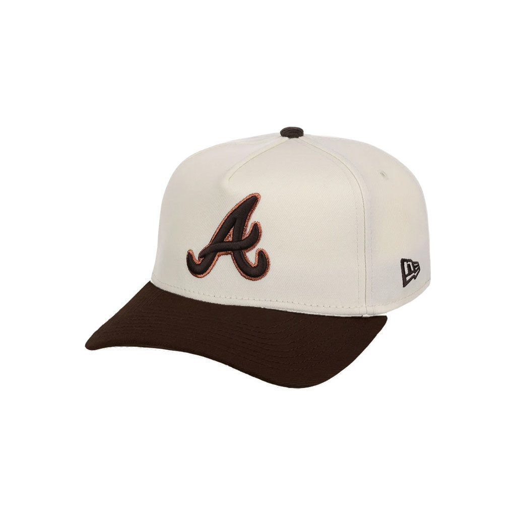 Lids Hat Drop Merch Atlanta Braves Chrome Walnut Hat Embroidered Presents For Baseball Fans