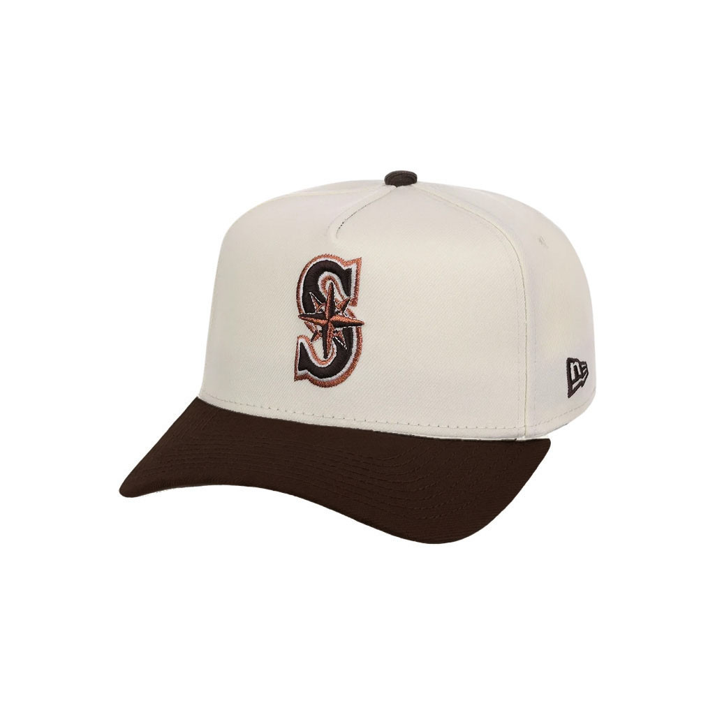 Lids Hat Drop Merch Seattle Mariners Chrome Walnut Hat Embroidered Gifts For Boyfriend