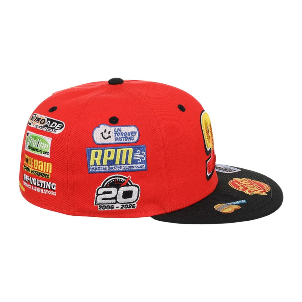 Lids Hat Drop The Cars 20th Anniversary Collection Merch McQueen Snapback Hat 95 Cap Best Gifts - Image 3