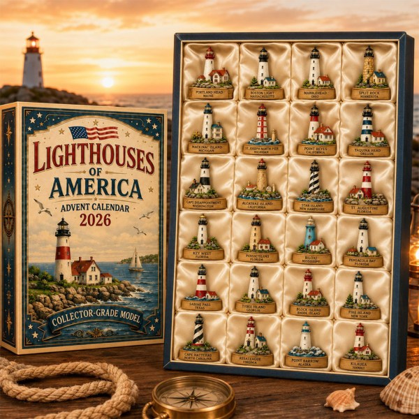 Lighthouses Of America Advent Calendar 2026 Grade Model Christmas Ornaments Holiday Home Decor - Image 2