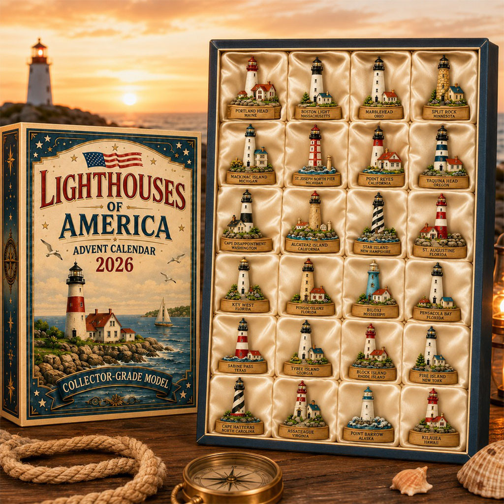 Lighthouses Of America Advent Calendar 2026 Grade Model Christmas Ornaments Holiday Home Decor