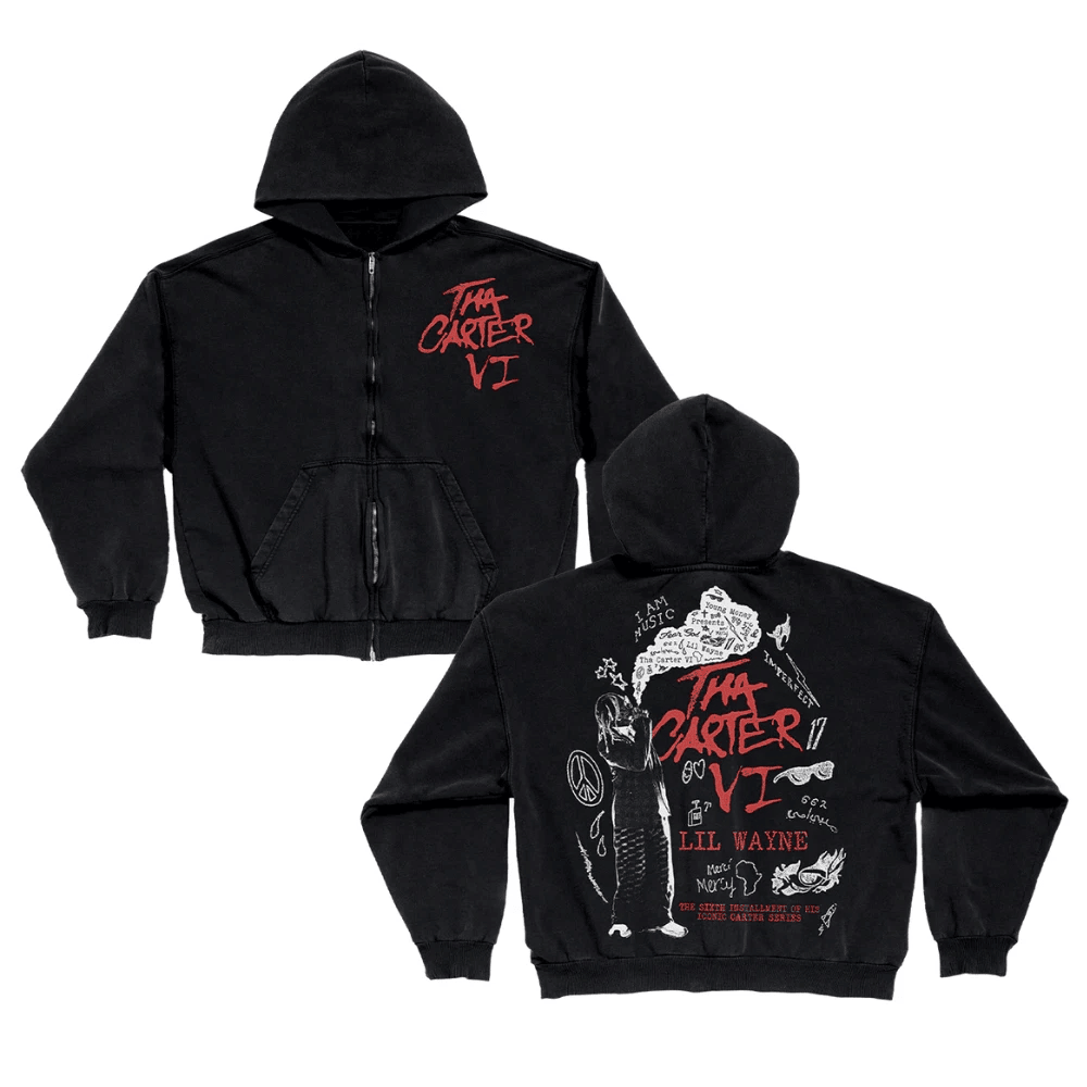 Lil Wayne Smoke Clouds Cotton Zip Hoodie Lil Wayne Merch Music Lover Gift Ideas For Him