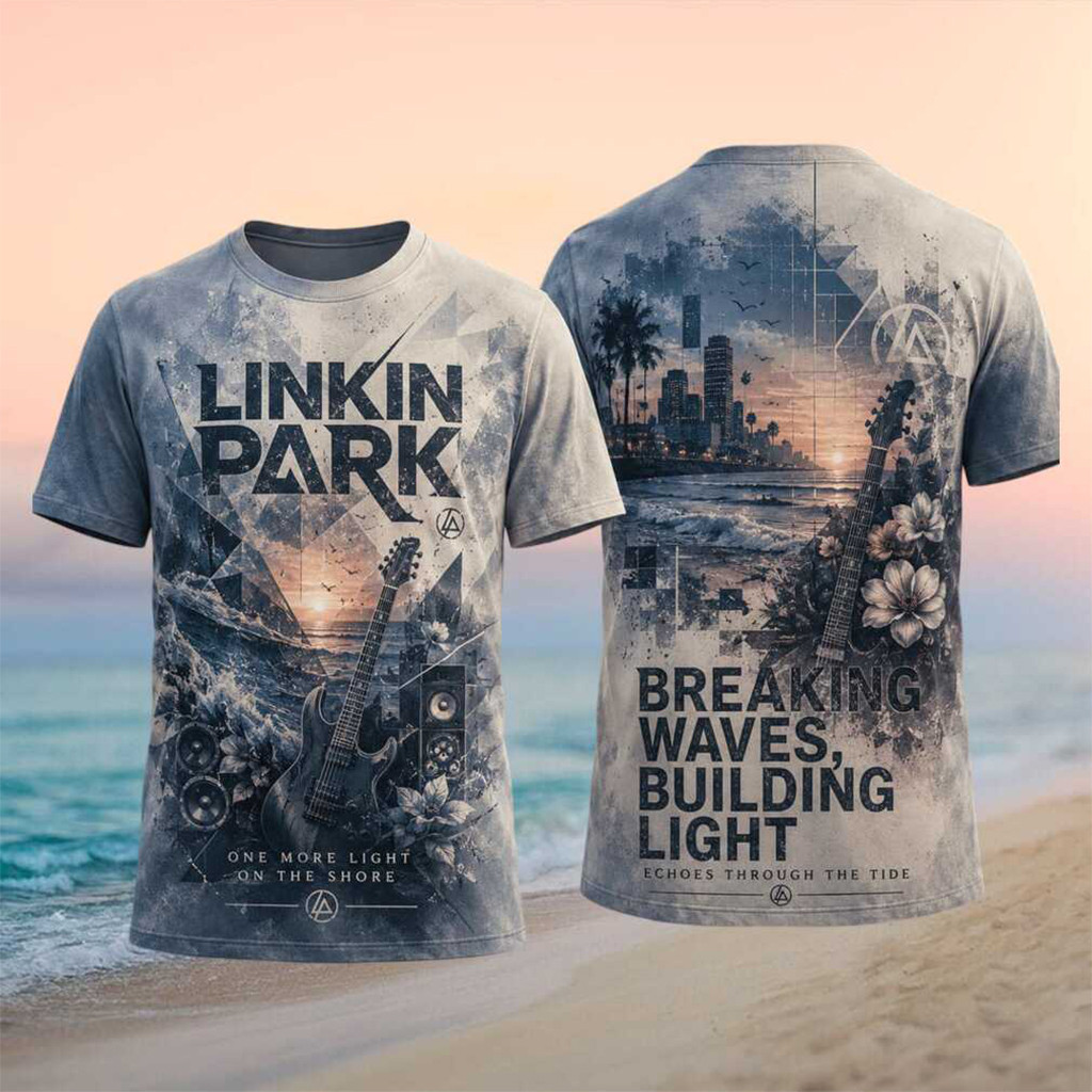 Linkin Park Breaking Waves Vintage Retro T-Shirt 2026 Linkin Park Merch Gift For Rock Fans