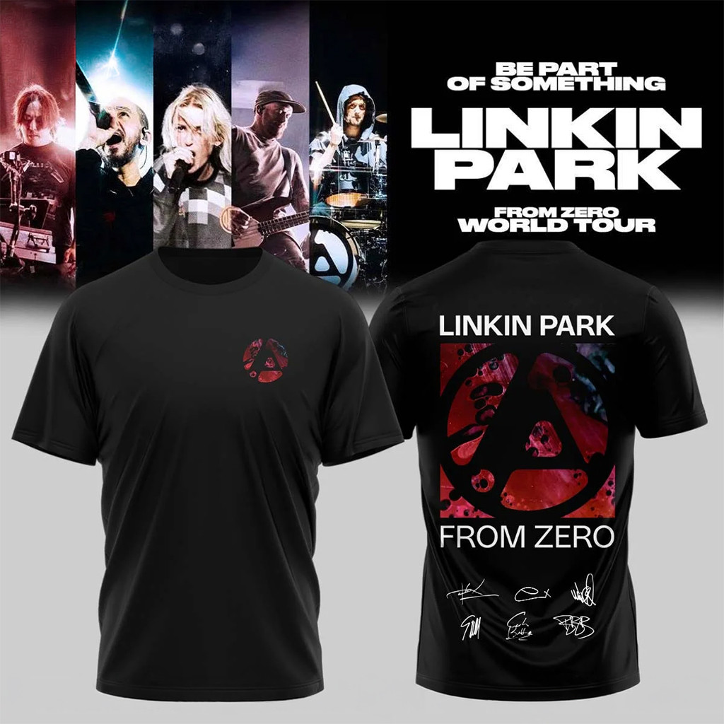 Linkin Park Merch 2026 From Zero World Tour T-Shirt Signed Black Gift For Rock Music Fans