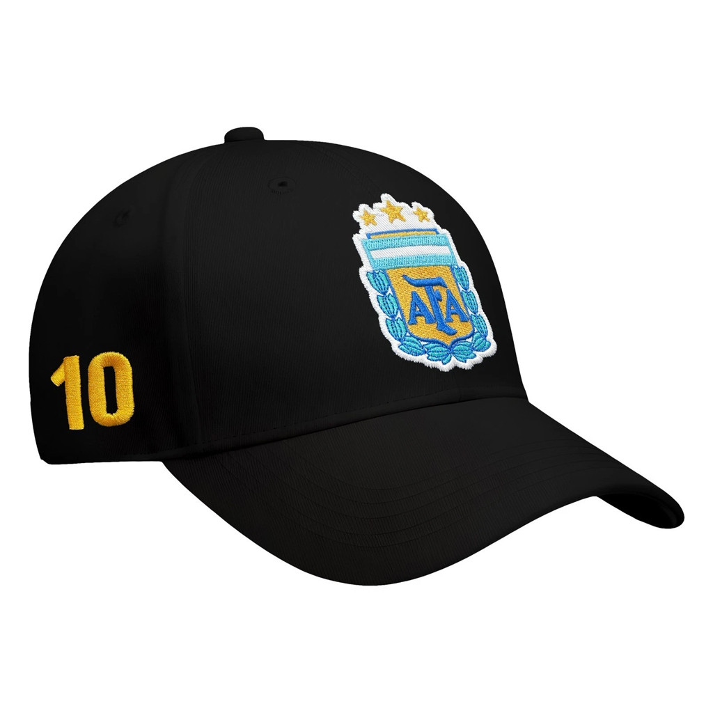 Lionel Messi Merch 2026 Argentina Team Messi 10 Hat Black Big Logo 3 Stars Hat Embroidered - Image 2