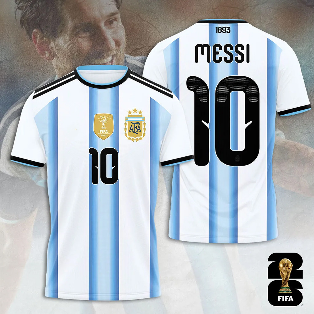 Lionel Messi X Argentina National Team FIFA World Cup 2026 T-Shirt No 10 Messi Merch Fan Gifts