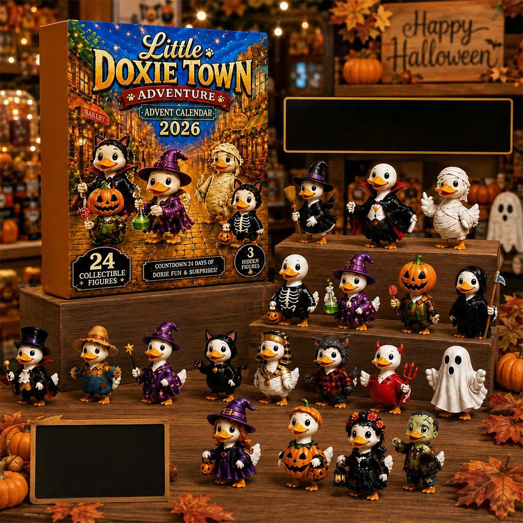 Little Doxie Town 2026 Halloween Advent Calendar Spooky Themed Countdown Box Halloween Gifts
