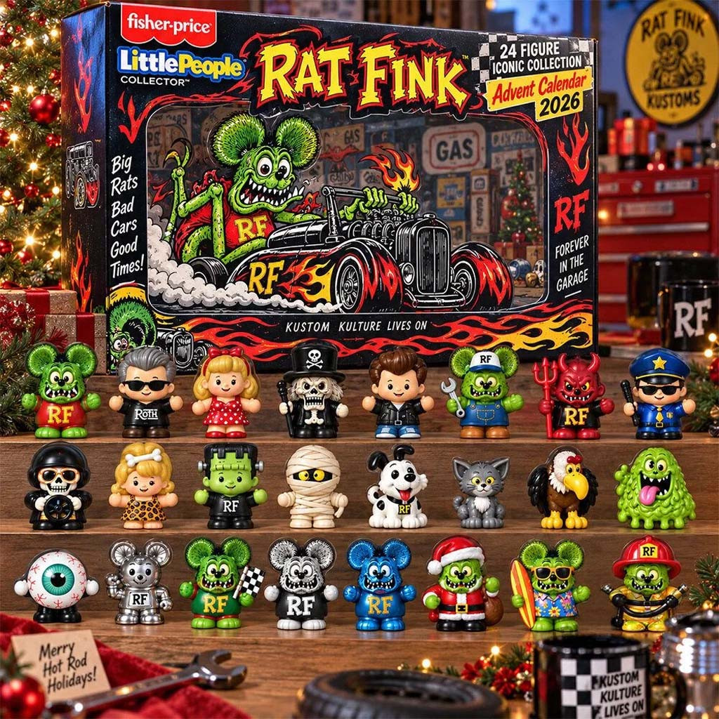 Little People Collector Rat Fink 2026 Advent Calendar Halloween Ornaments Rat Fink Merch Gifts