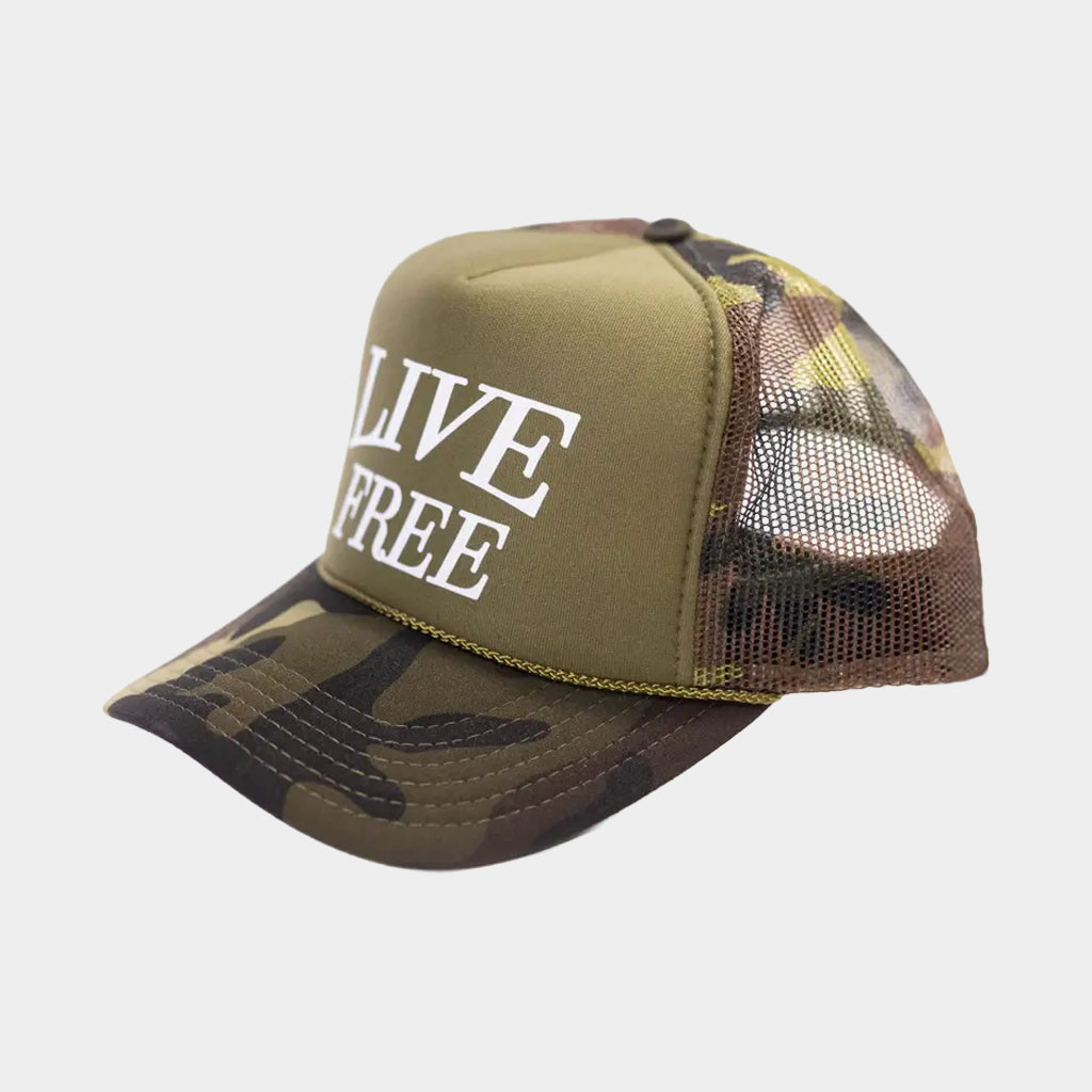 Live Free Podcast Merch Josh Howerton 2026 Live Free Trucker Hat Gift Ideas For Podcast Fans