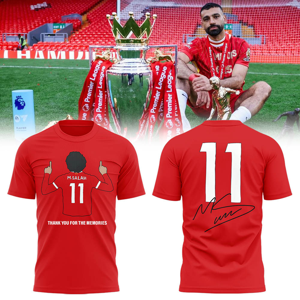 Liverpool FC Mohamed Salah 11 Legend T-Shirt Thank You For The Memories Shirt LFC Merch
