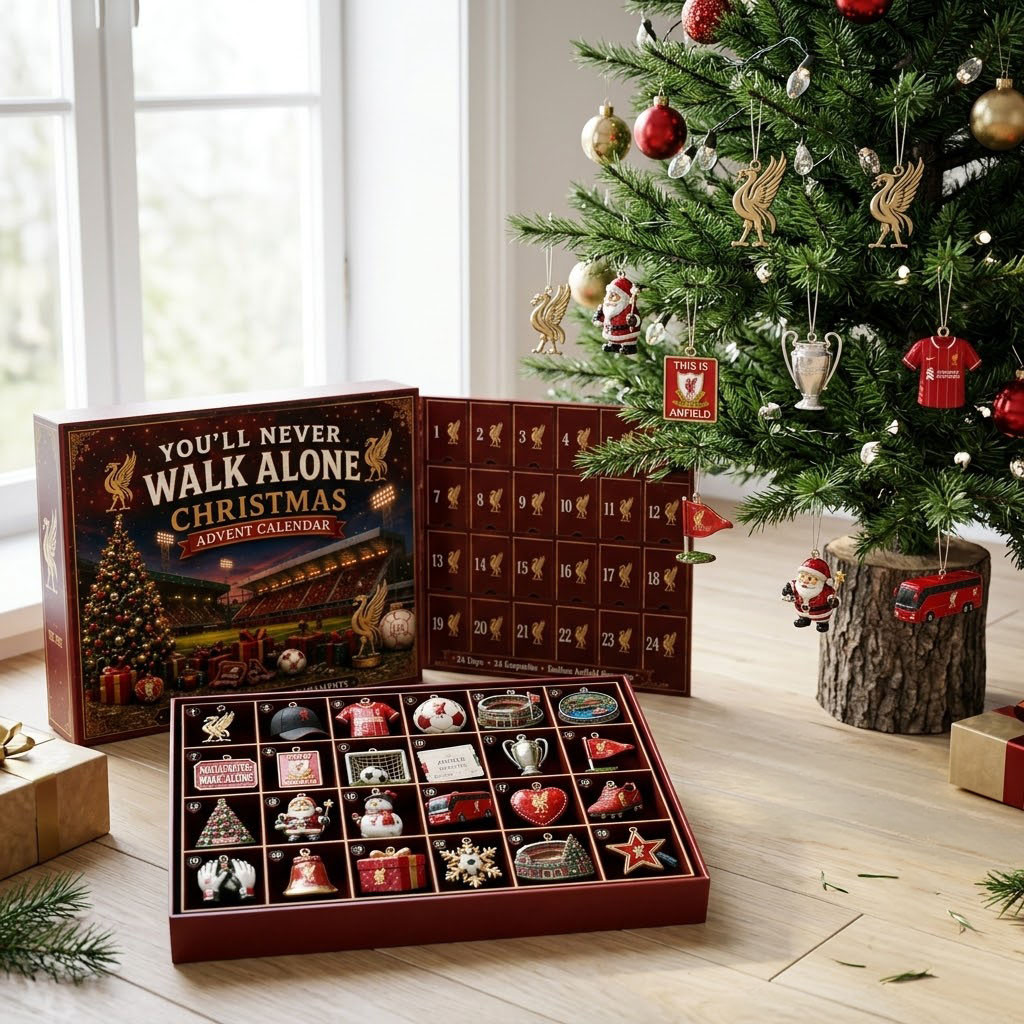 Liverpool You'll Never Walk Alone Football Christmas Advent Calendar Liverpool FC Merch Gifts