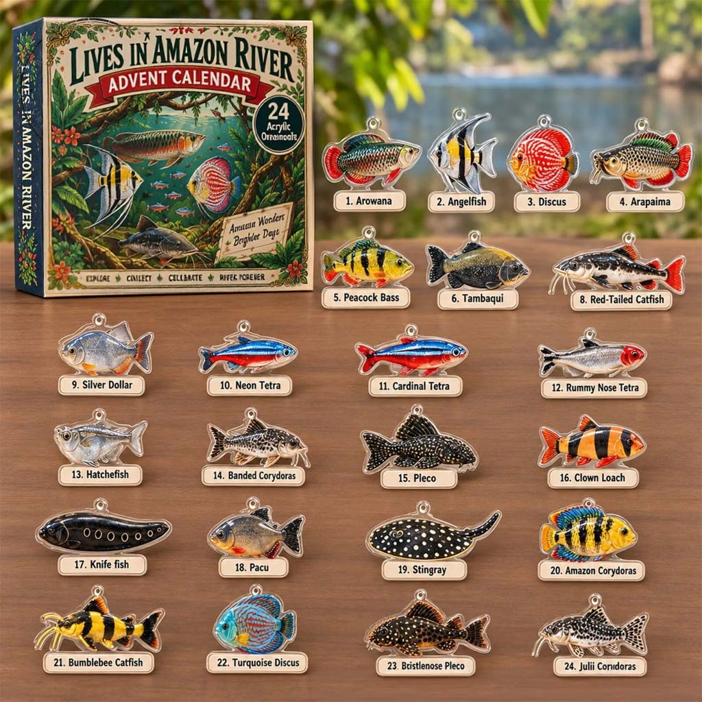 Lives In Amazon River Advent Calendar 2026 Christmas Ornaments Xmas Gift For Son